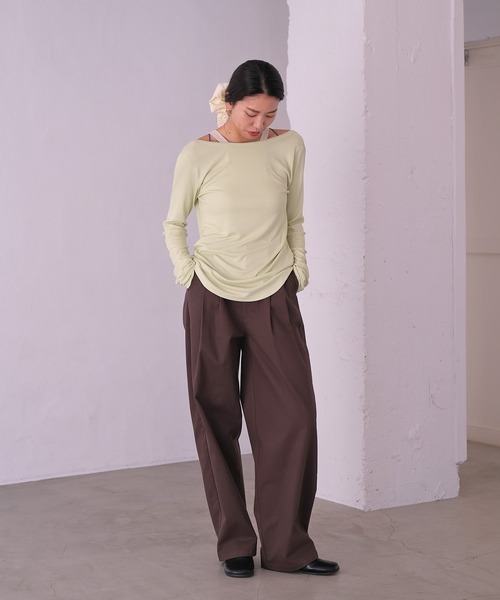 AKTE（アクテ）の「バックラウンドリラックスプルオーバー（Tシャツ/カットソー・レディース・アイボリー/ブラック/ライトグリーン・FREE）」の18枚目の写真