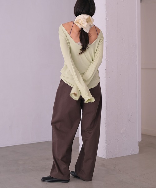 AKTE（アクテ）の「バックラウンドリラックスプルオーバー（Tシャツ/カットソー・レディース・アイボリー/ブラック/ライトグリーン・FREE）」の19枚目の写真