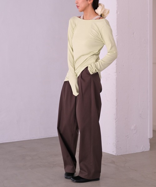 AKTE（アクテ）の「バックラウンドリラックスプルオーバー（Tシャツ/カットソー・レディース・アイボリー/ブラック/ライトグリーン・FREE）」の20枚目の写真