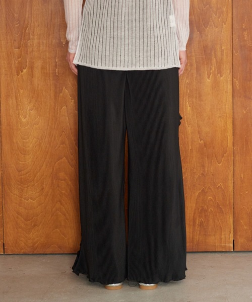 MAISON ELLIE(メゾンエリー)の「cut off pleats wide pants(その他パンツ・レディース・ライトグリーン/コーラル/ブラック・FREE)」の13枚目の写真