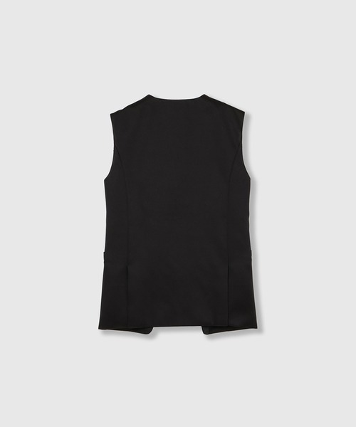 DOUBLE SATIN LAYERED GILET / ダブルサテンレイヤードジレ