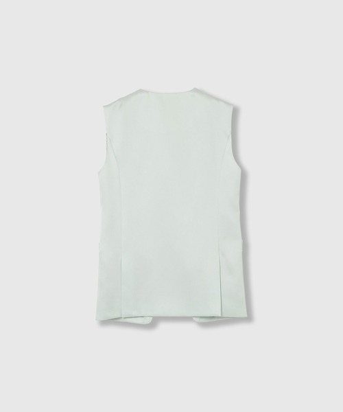 DOUBLE SATIN LAYERED GILET / ダブルサテンレイヤードジレ
