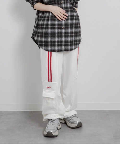 HALEY PESCA（ヘーリーペスカ）の「HALEY PESCA/バイカラーラインスウェットパンツ（スウェットパンツ・レディース・アイボリー/グレー・SMALL/MEDIUM/LARGE）」の5枚目の写真