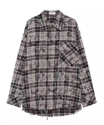 B'day（ビーデイ）の「【 B'day / ビーデー 】ヴィンテージ加工フリンジチェックシャツ（シャツ/ブラウス）」