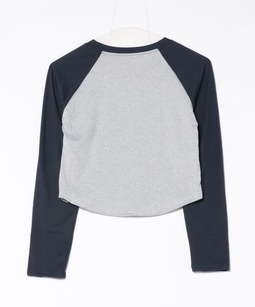 Lace Ladies(レースレディース)の「ヴィンテージ風 ナンバープリント クロップド丈 ラグランスリーブ Tシャツ(Tシャツ/カットソー・レディース・アイボリー/グレー・S/XL/M)」の15枚目の写真