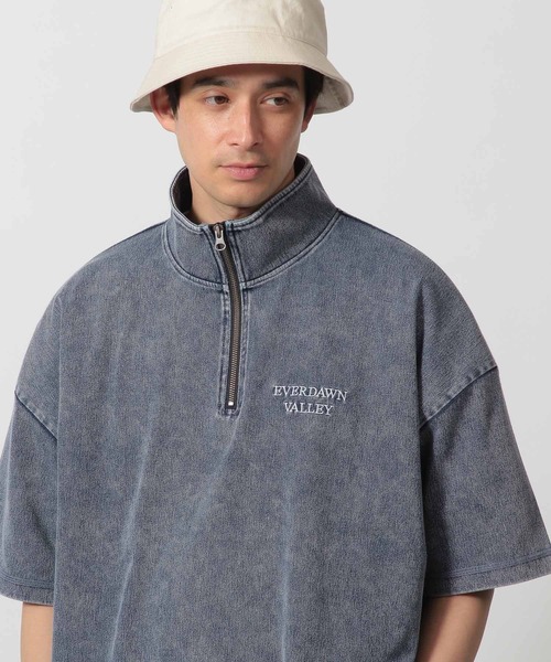 LAKOLE(ラコレ)の「デニムライクハーフZIP / 324598(Tシャツ/カットソー・メンズ・インディゴブルー/その他9/ブルー/ブラック・MEDIUM/LARGE)」の12枚目の写真