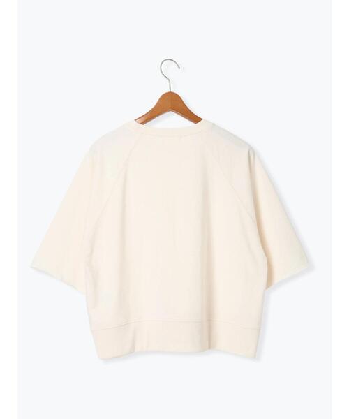 Lugnoncure（ルノンキュール）の「7分袖カットオフミニ裏毛トップス（Tシャツ/カットソー・レディース・チャコールグレー/オフホワイト/ブラック・F）」の12枚目の写真