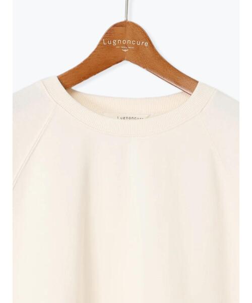 Lugnoncure（ルノンキュール）の「7分袖カットオフミニ裏毛トップス（Tシャツ/カットソー・レディース・チャコールグレー/オフホワイト/ブラック・F）」の13枚目の写真