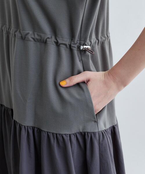 GALLEST(ギャレスト)の「ロング丈ジャージワンピース(ワンピース・レディース・ブラウン系その他/ブラック/ダークグレー・38/34)」の7枚目の写真