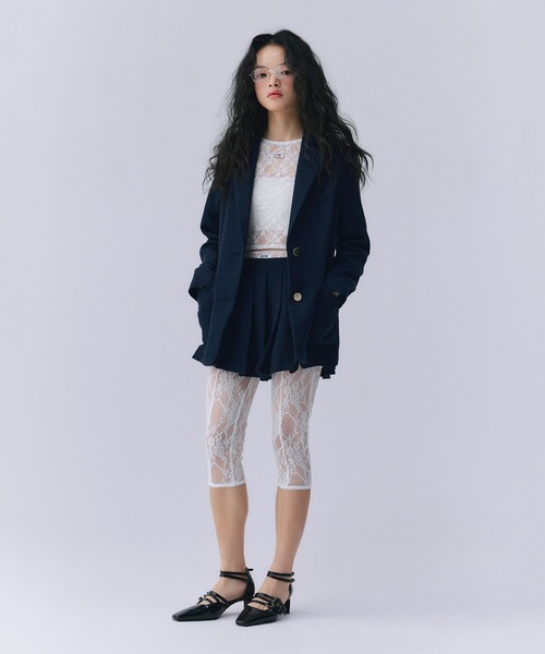 EIMY ISTOIRE(エイミーイストワール)の「ツイードプリーツミニスカート(スカート・レディース・イエロー/ネイビー/キャメル・M/S)」の18枚目の写真