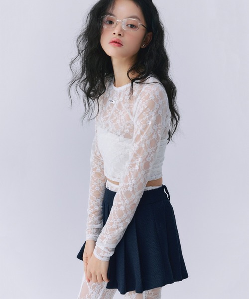 EIMY ISTOIRE(エイミーイストワール)の「ツイードプリーツミニスカート(スカート・レディース・イエロー/ネイビー/キャメル・M/S)」の14枚目の写真