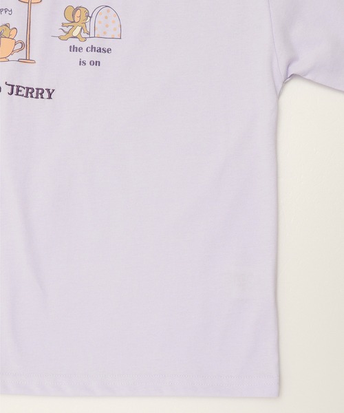 Tom&Jerry(トムアンドジェリー)の「【TOM & JERRY/トムとジェリー】天竺 プリント/刺繍 WIDEシルエット 半袖Tシャツ(Tシャツ/カットソー・レディース・ブルー系/ブラウン/オフホワイト/ライラック・L/M)」の12枚目の写真