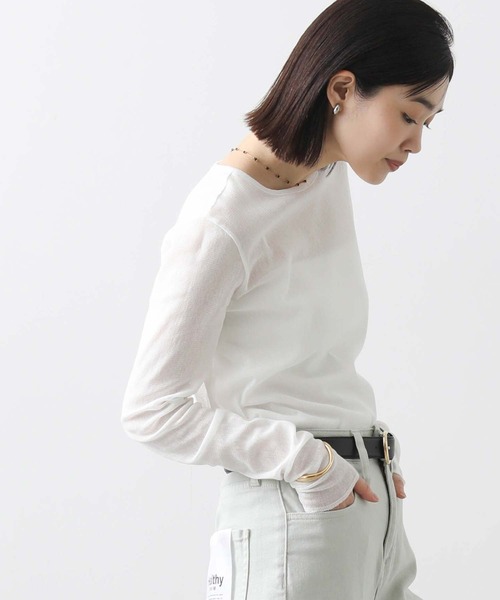セール】ソフト綿チュールカットソー（Tシャツ/カットソー