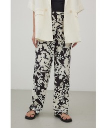 crie conforto | ブラーフラワープリントパンツ(スラックス)