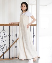 RAGEBLUE（レイジブルー）の「ステッチデザイン/ギャザーショルダーオールインワン（サロペット/オーバーオール）」