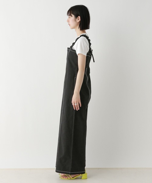 RAGEBLUE(レイジブルー)の「ステッチデザイン/ギャザーショルダーオールインワン(サロペット/オーバーオール・レディース・ホワイト/ブラック・FREE)」の13枚目の写真