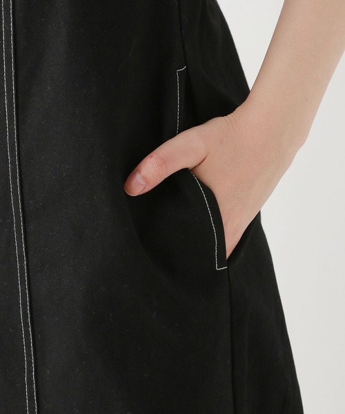 RAGEBLUE(レイジブルー)の「ステッチデザイン/ギャザーショルダーオールインワン(サロペット/オーバーオール・レディース・ホワイト/ブラック・FREE)」の17枚目の写真