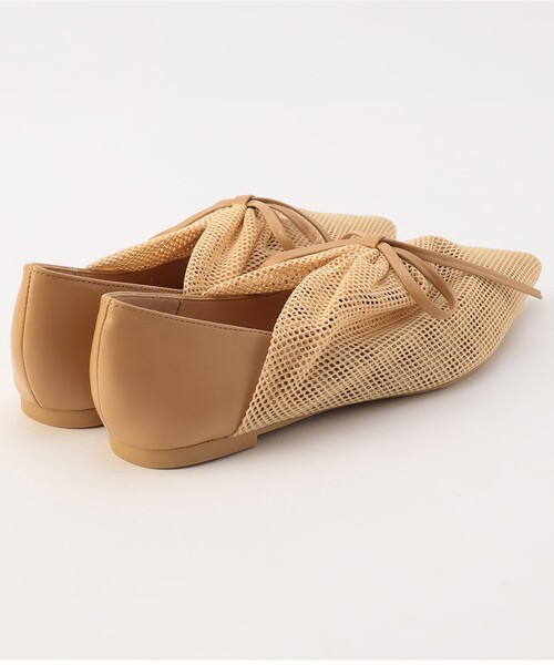 ベージュ メッシュ ポインテッドトゥ フラットシューズ セール】JW PEI/ジェイダブリューペイ REILLY / メッシュパンプス