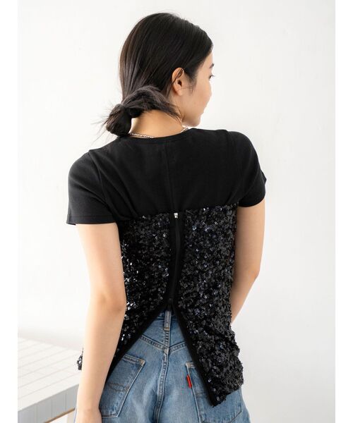 Ungrid（アングリッド）の「スパンコールビスチェ（チューブトップ・レディース・ブラック/シルバー・FREE）」の4枚目の写真