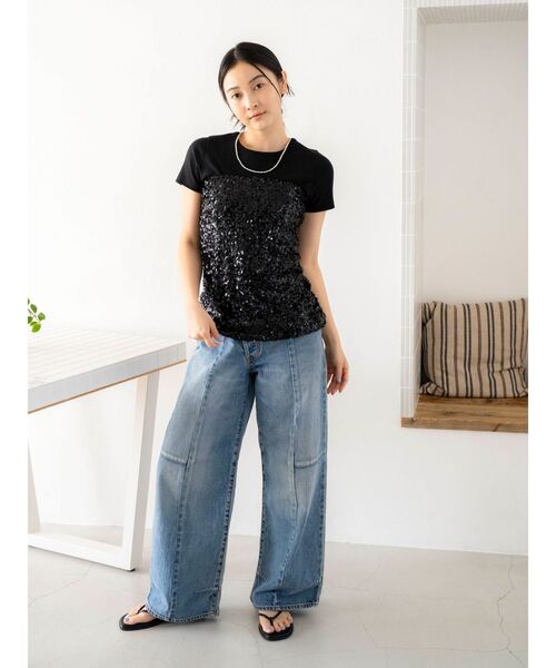 Ungrid（アングリッド）の「スパンコールビスチェ（チューブトップ・レディース・ブラック/シルバー・FREE）」の5枚目の写真