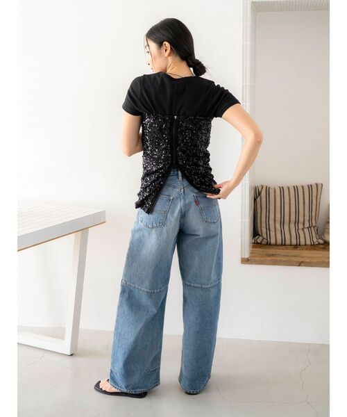 Ungrid（アングリッド）の「スパンコールビスチェ（チューブトップ・レディース・ブラック/シルバー・FREE）」の6枚目の写真