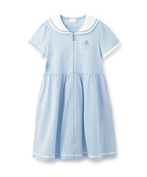 セール】【バレエ】前開きセーラー半袖ワンピース（ワンピース