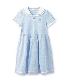 セール】【バレエ】前開き ギンガムチェック ワンピース（ワンピース
