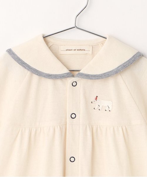 sense of wonder(センスオブワンダー)の「【オーガニック】シロクマセーラー半袖2WAYオール【日本製】(ロンパース・キッズ・ブルー/ホワイト系・50-70cm)」の5枚目の写真