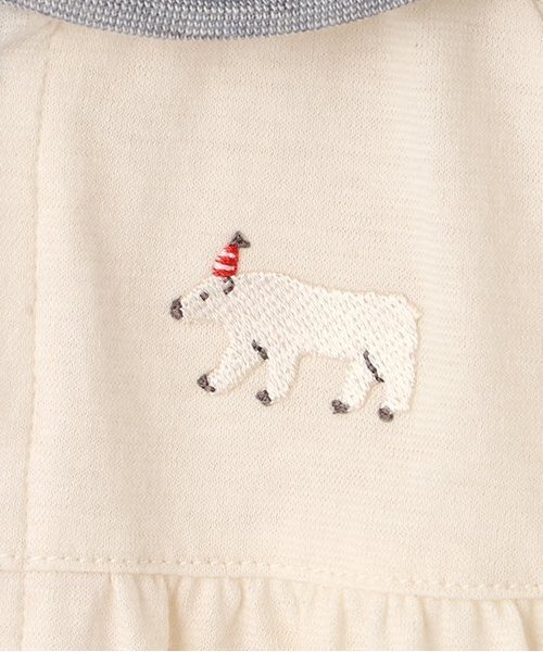 sense of wonder(センスオブワンダー)の「【オーガニック】シロクマセーラー半袖2WAYオール【日本製】(ロンパース・キッズ・ブルー/ホワイト系・50-70cm)」の6枚目の写真