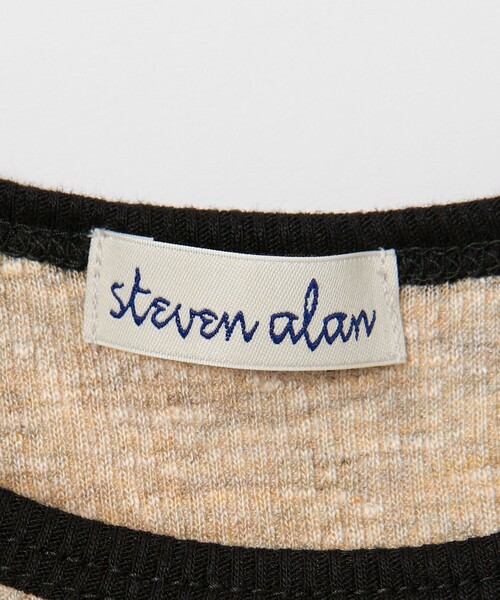 Steven Alan（スティーブンアラン）の「＜Steven Alan＞リンガー Tシャツ（Tシャツ/カットソー・レディース・ダークブラウン/ネイビー/ナチュラル/ライトピンク・FREE）」の20枚目の写真