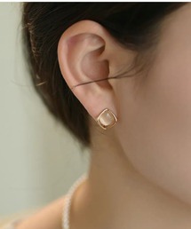 yu-ka | YU-KA:レトロスクエアデザインピアス retro square design pierce(ピアス（両耳用）)