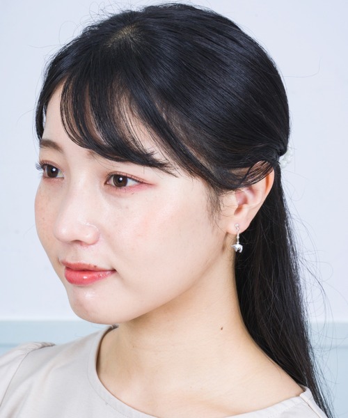 Harpo（アルポ）の「【HARPO】シルバーロングピアス　ベア ベアー くま 熊　銀製（ピアス（両耳用）・レディース・シルバー・FREE）」の4枚目の写真