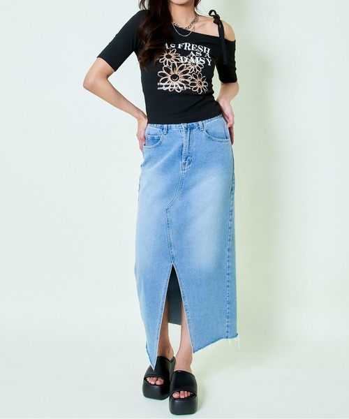 GORGE（ゴージ）の「《ワンショル×ラメ映え》レディース テレコ 半袖トップス カジュアル 春夏秋（Tシャツ/カットソー・レディース・ピンク/ブラック/オフホワイト・F）」の7枚目の写真