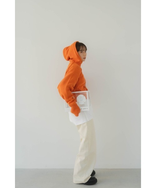 Knuth Marf(クヌースマーフ)の「cropped knit hoodie(パーカー・レディース・オレンジ・FREE)」の7枚目の写真