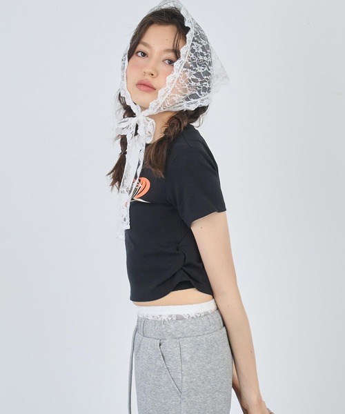 ANAP(アナップ)の「ウエストシャーリングロゴ Tシャツ(Tシャツ/カットソー・レディース・グレー/ブラック/ホワイト・FREE)」の15枚目の写真