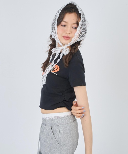 ANAP(アナップ)の「ウエストシャーリングロゴ Tシャツ(Tシャツ/カットソー・レディース・グレー/ブラック/ホワイト・FREE)」の16枚目の写真
