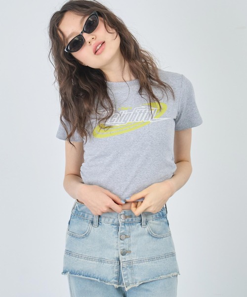 ANAP(アナップ)の「ウエストシャーリングロゴ Tシャツ(Tシャツ/カットソー・レディース・グレー/ブラック/ホワイト・FREE)」の12枚目の写真