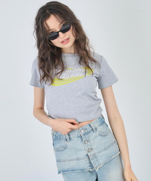 ANAP(アナップ)の「ウエストシャーリングロゴ Tシャツ(Tシャツ/カットソー・レディース・グレー/ブラック/ホワイト・FREE)」の11枚目の写真