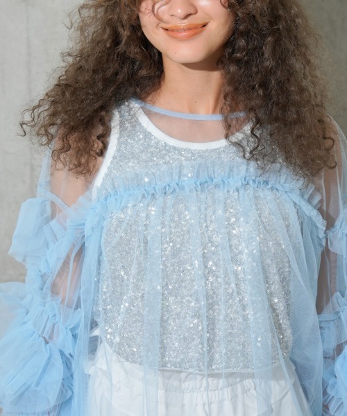 DONOBAN(ドノバン)の「スパンコールタンクトップ(タンクトップ・レディース・ブラック/シルバー・ONE)」の10枚目の写真