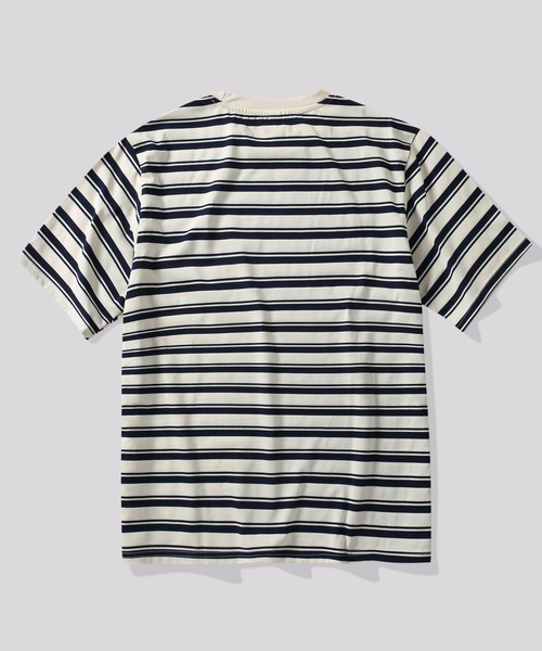 TOBEE(トゥビー)の「【TOBEE】ボーダー 半袖 Tシャツ(Tシャツ/カットソー・メンズ・ネイビー×ホワイト/ブラック/ブラック×ベージュ/ブラウン/グリーン・SMALL/LARGE/X-LARGE/MEDIUM)」の6枚目の写真