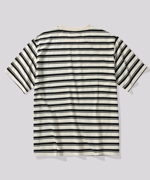 TOBEE(トゥビー)の「【TOBEE】ボーダー 半袖 Tシャツ(Tシャツ/カットソー・メンズ・ネイビー×ホワイト/ブラック/ブラック×ベージュ/ブラウン/グリーン・SMALL/LARGE/X-LARGE/MEDIUM)」の12枚目の写真