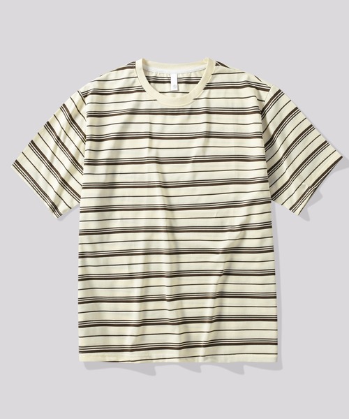 TOBEE(トゥビー)の「【TOBEE】ボーダー 半袖 Tシャツ(Tシャツ/カットソー・メンズ・ネイビー×ホワイト/ブラック/ブラック×ベージュ/ブラウン/グリーン・SMALL/LARGE/X-LARGE/MEDIUM)」の17枚目の写真