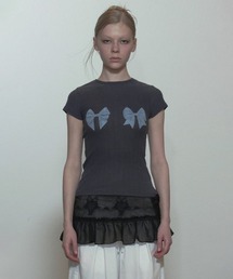 トップス SCULPTOR ribbon design tee SCULPTOR tシャツ Union Jack Baby Tee レディース メンズ