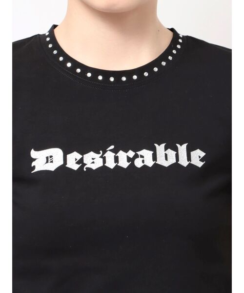 GYDA（ジェイダ）の「Desirable STONE T/S（Tシャツ/カットソー・レディース・オフホワイト/ブラック・FREE）」の7枚目の写真