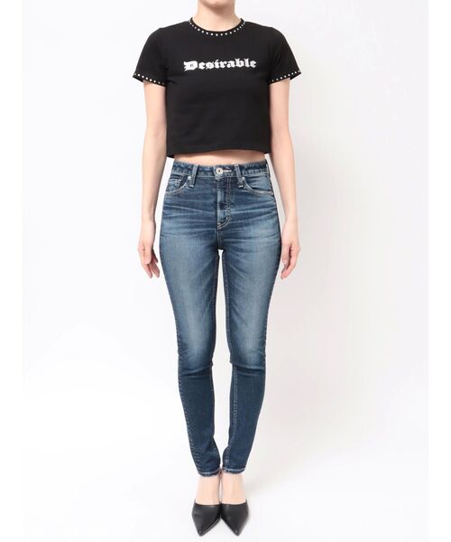 GYDA（ジェイダ）の「Desirable STONE T/S（Tシャツ/カットソー・レディース・オフホワイト/ブラック・FREE）」の11枚目の写真