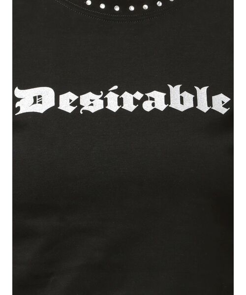 GYDA（ジェイダ）の「Desirable STONE T/S（Tシャツ/カットソー・レディース・オフホワイト/ブラック・FREE）」の13枚目の写真