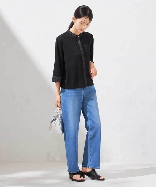 a.v.v(アーヴェヴェ)の「幾何レースクロップドブラウス(シャツ/ブラウス・レディース・ブラック/アイボリー・36/38)」の22枚目の写真