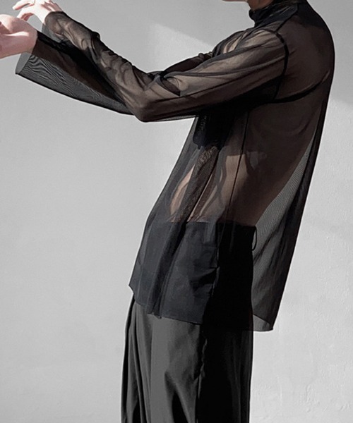 JOHNNY WOLF（ジョニーウルフ）の「SHALEM シアー エアリータッチ ルーズTシャツ（Tシャツ/カットソー・メンズ・ブラック・M/L）」の2枚目の写真