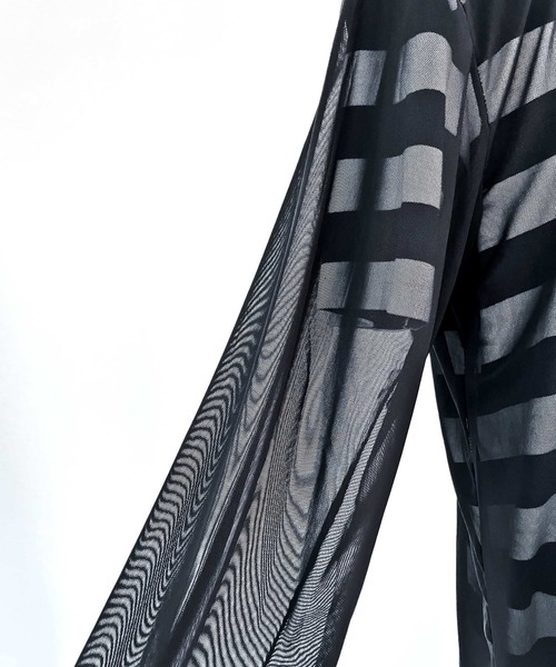 JOHNNY WOLF（ジョニーウルフ）の「SHALEM シアー エアリータッチ ルーズTシャツ（Tシャツ/カットソー・メンズ・ブラック・M/L）」の8枚目の写真