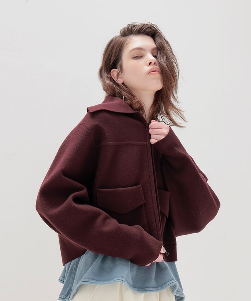 venit(ヴェニット)の「VENIT / DOUBLE FACE KNIT CARDIGAN(ダブルフェイスニットカーディガン VEK-7524-B)(カーディガン/ボレロ・レディース・ホワイト/ブラウン・38)」の1枚目の写真